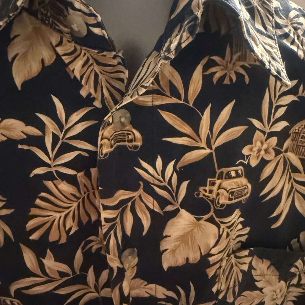 Men's Navy Floral Dress Shirt